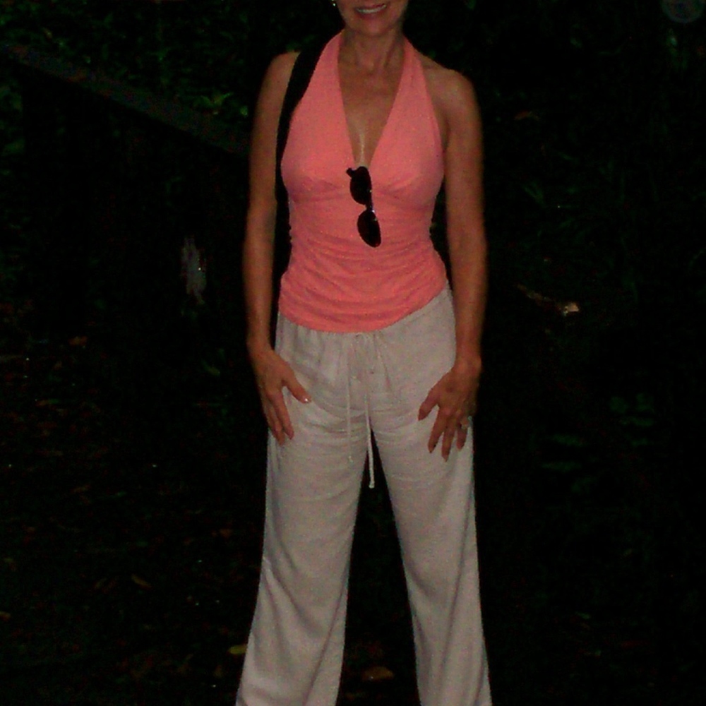 Trina Turk peach halter top